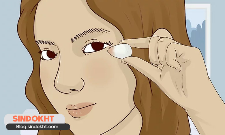طرز استفاده از بیوتی بلندر و استفاده از بیوتی بلندر کوچک برای گوشه چشم ها